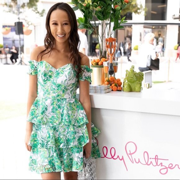 NWT Lilly Pulitzer Cicely Dress Off the Shoulder - Picture 4 of 11